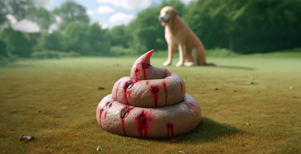 Krew w kale psa